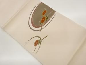 抽象丸・万寿菊模様名古屋帯